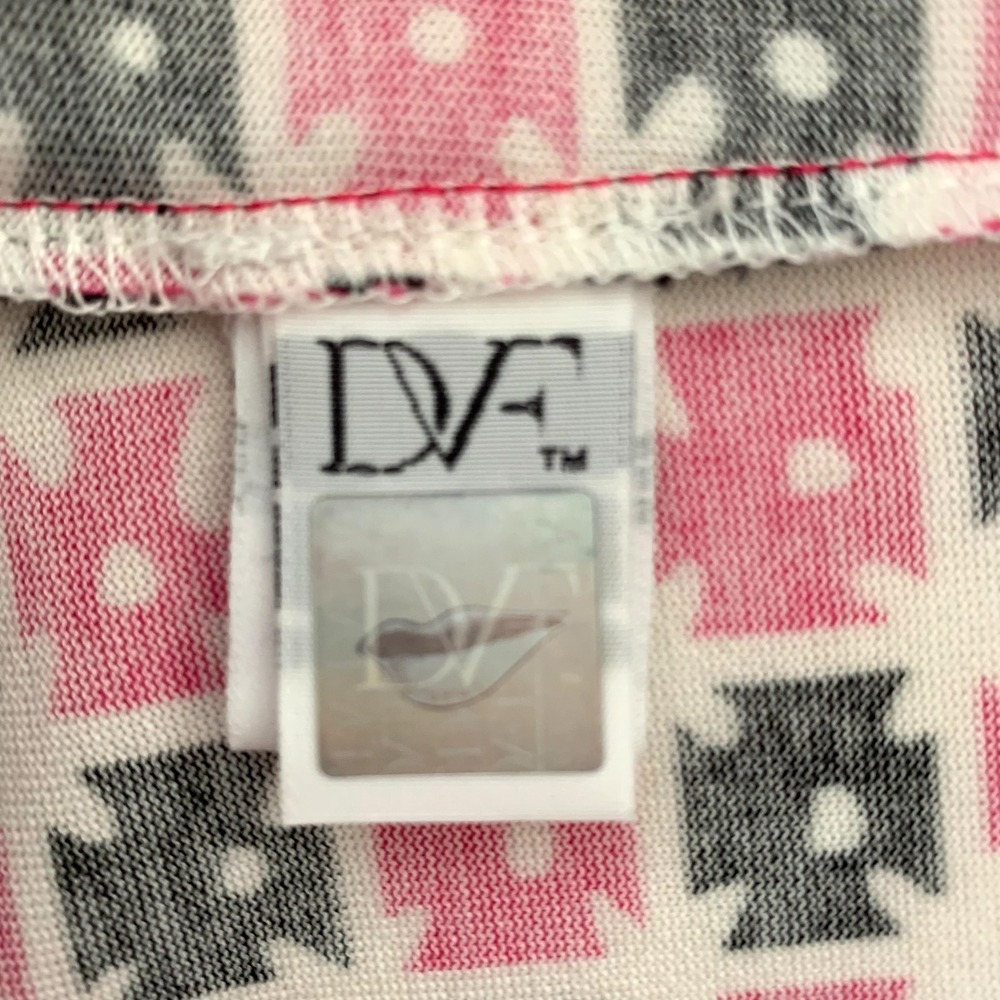 NWT Diane von Furstenberg DVF Reina Jersey Tunic Shift Dress Pink Geo Dot 2 0 XS - Picture 12 of 16
